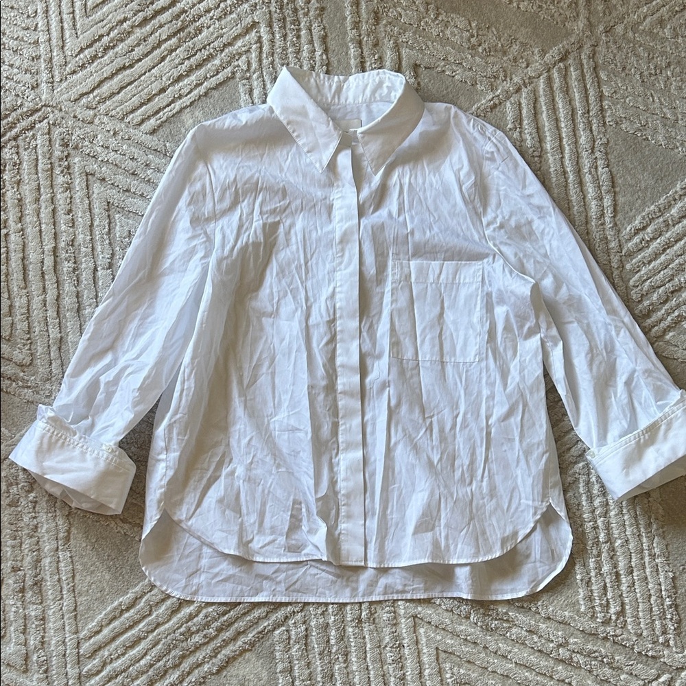 Classic White Button-Down Shirt - Relaxed Fit